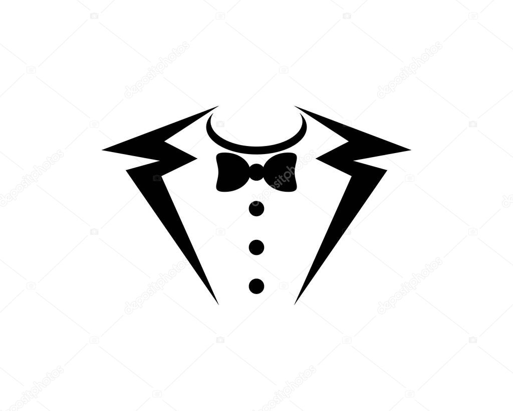 Tuxedo logo template vector icon illustration design