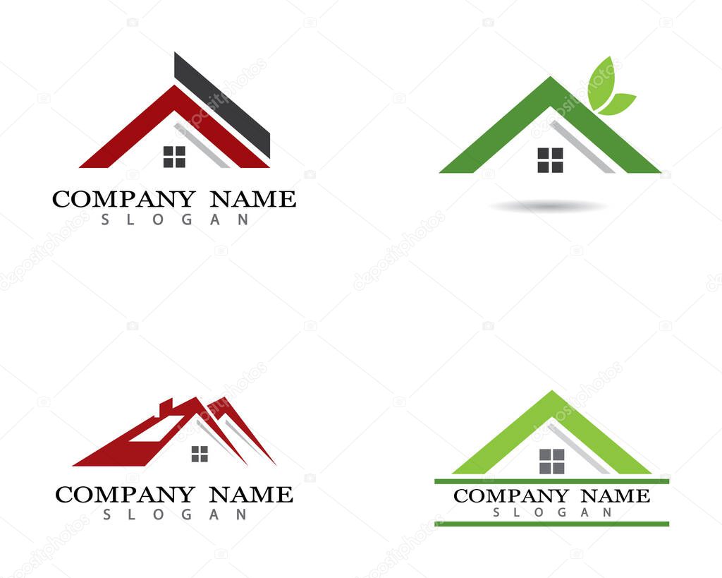 Property logo template vector icon illustration design