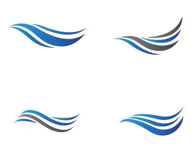 Su Dalgası logo vektör illüstrasyon tasarımı