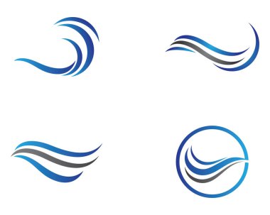 Su Dalgası logo vektör illüstrasyon tasarımı