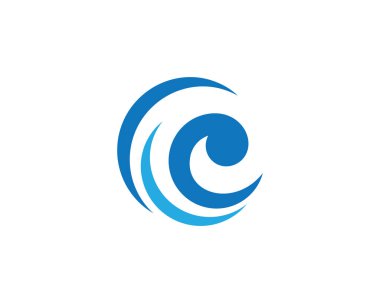 Su Dalgası logo vektör illüstrasyon tasarımı