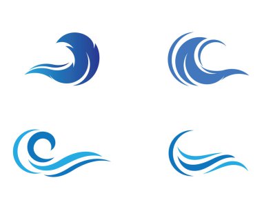 Su Dalgası logo vektör illüstrasyon tasarımı