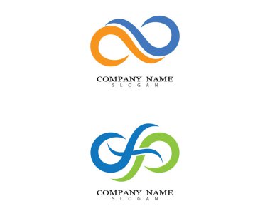 Sonsuz logo şablonu vektör resimleme tasarımı