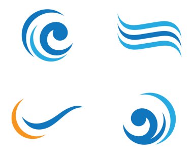 Su Dalgası logo vektör illüstrasyon tasarımı