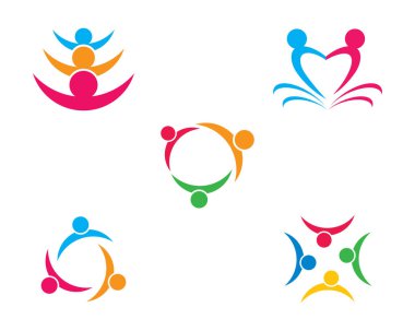 Evlat edinme ve toplumsal bakım logosu vektör resmetme tasarımı