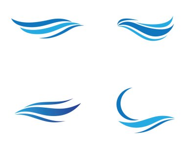 Su Dalgası logo vektör illüstrasyon tasarımı