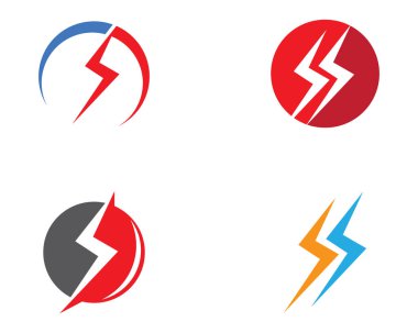 Şimşek Logosu Şablon vektör illüstrasyon tasarımı