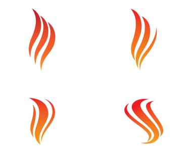 Ateş logosu şablon vektör resimleme tasarımı