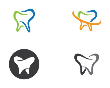 Diş logosu Şablon vektör çizim simgesi tasarımı