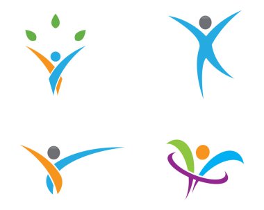 Sağlıklı Yaşam Logosu vektör ikonu çizimi tasarımı