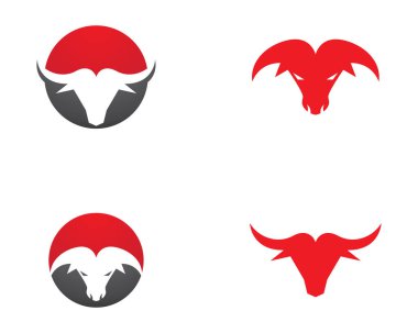 Boğa logo şablonu vektör resimleme tasarımı
