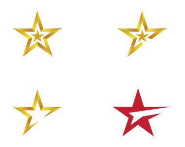 Yıldız Logosu Şablonu vektör illüstrasyon tasarımı