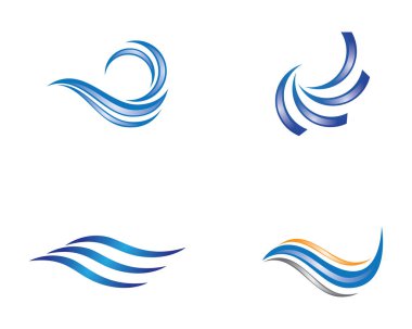 Su Dalgası logo vektör illüstrasyon tasarımı