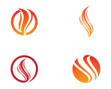 Ateş logosu şablon vektör resimleme tasarımı
