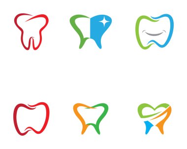 Diş logosu Şablon vektör çizim simgesi tasarımı