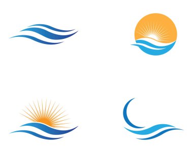 Su Dalgası logo vektör illüstrasyon tasarımı