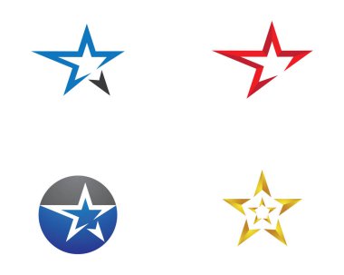 Yıldız Logosu Şablonu vektör illüstrasyon tasarımı