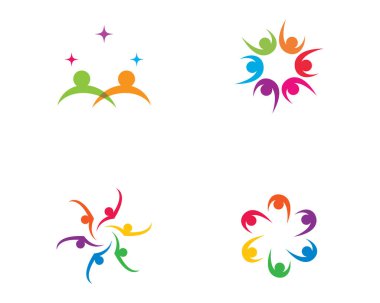 Evlat edinme ve toplumsal bakım logosu vektör resmetme tasarımı