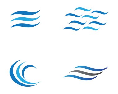 Su Dalgası logo vektör illüstrasyon tasarımı