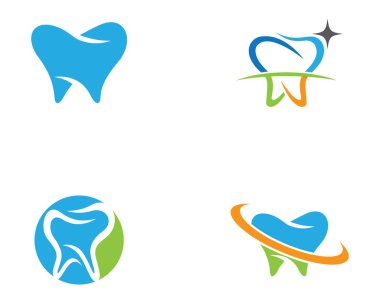 Diş logosu Şablon vektör çizim simgesi tasarımı