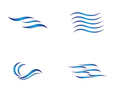 Su Dalgası logo vektör illüstrasyon tasarımı