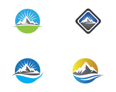 Dağ Logosu şablon vektör illüstrasyon tasarımı