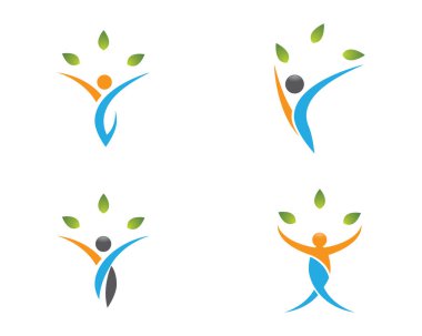 Sağlıklı Yaşam Logosu vektör ikonu çizimi tasarımı