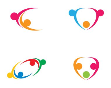 Evlat edinme ve toplumsal bakım logosu vektör resmetme tasarımı