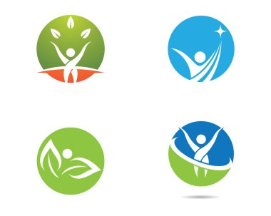 Sağlıklı Yaşam Logosu vektör ikonu çizimi tasarımı