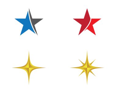 Yıldız Logosu Şablonu vektör illüstrasyon tasarımı