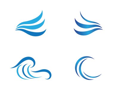 Su Dalgası logo vektör illüstrasyon tasarımı