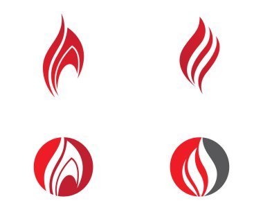 Ateş logosu şablon vektör resimleme tasarımı