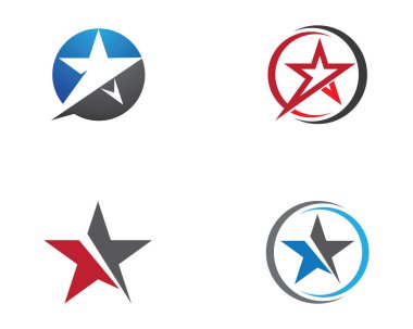 Yıldız Logosu Şablonu vektör illüstrasyon tasarımı