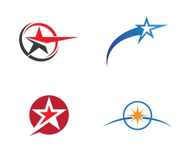 Yıldız Logosu Şablonu vektör illüstrasyon tasarımı