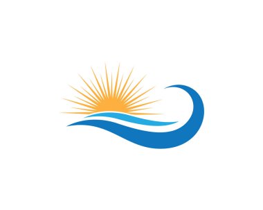 Su Dalgası logo vektör illüstrasyon tasarımı