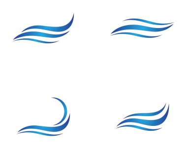 Su Dalgası logo vektör illüstrasyon tasarımı