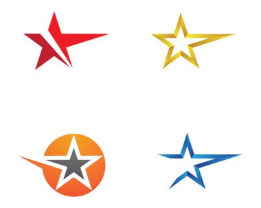 Yıldız Logosu Şablonu vektör illüstrasyon tasarımı
