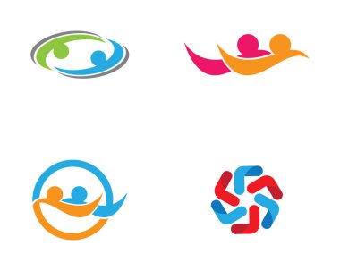 Evlat edinme ve toplumsal bakım logosu vektör resmetme tasarımı