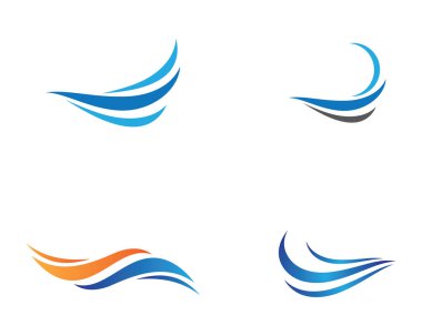 Su Dalgası logo vektör illüstrasyon tasarımı