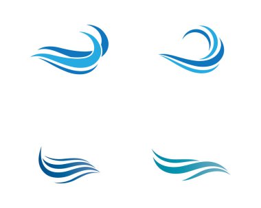 Su Dalgası logo vektör illüstrasyon tasarımı