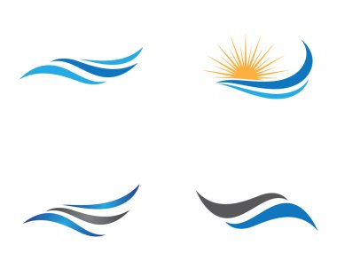 Su Dalgası logo vektör illüstrasyon tasarımı