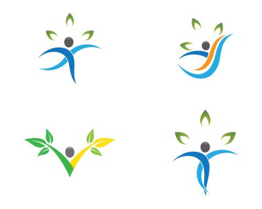 Sağlıklı Yaşam Logosu vektör ikonu çizimi tasarımı