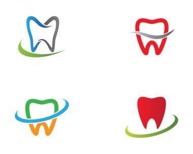 Diş logosu Şablon vektör çizim simgesi tasarımı