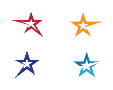 Yıldız Logosu Şablonu vektör illüstrasyon tasarımı