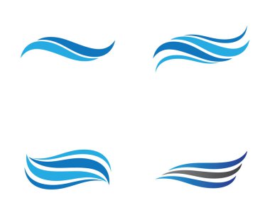 Su Dalgası logo vektör illüstrasyon tasarımı