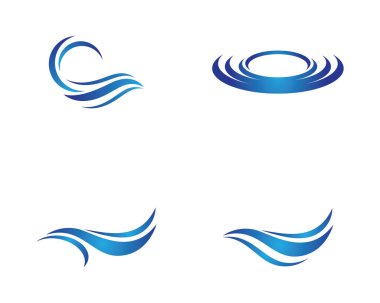 Su Dalgası logo vektör illüstrasyon tasarımı