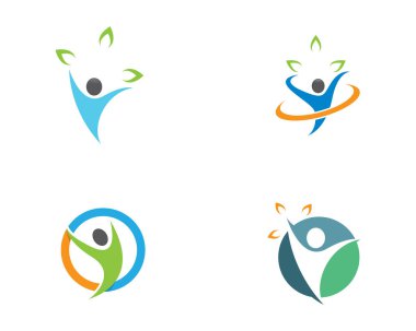 Sağlıklı Yaşam Logosu vektör ikonu çizimi tasarımı