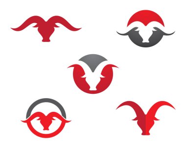 Boğa logo şablonu vektör resimleme tasarımı