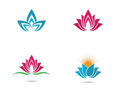 Güzellik Vektörü çiçek tasarımı logo şablonu simgesi