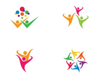 Evlat edinme ve toplumsal bakım logosu vektör resmetme tasarımı